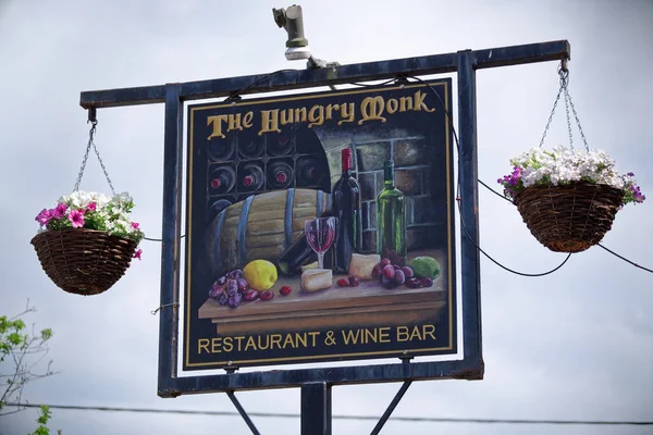 Greystones Irlanda Junio 2021 Anuncio Del Restaurante Bar Vinos Hungry — Foto de Stock