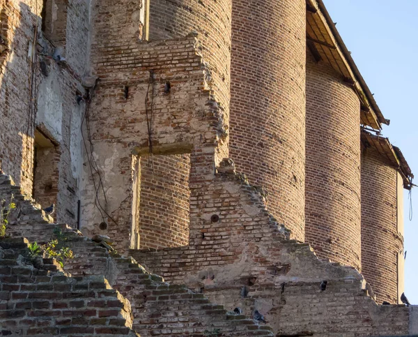 Silo Velho Fábrica Farinha Abandonado — Fotografia de Stock