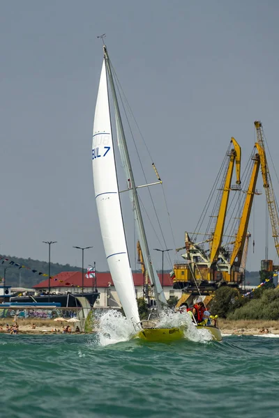 Burgas Bulgaria Aug 2020 Xxvii Edition International Keelboat Regatta Port — 스톡 사진