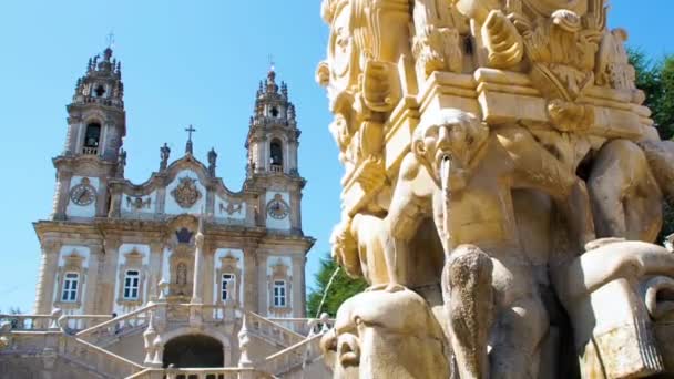 巴塞洛纳大教堂的景观 西班牙 — 图库视频影像