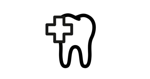 Clínica Dental Animación Icono Simple Para Vfx — Vídeo de stock