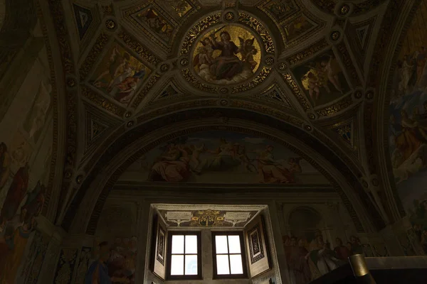 Vaticano Vaticano Cidade Set 2019 Uma Vista Deslumbrante Teto Museu — Fotografia de Stock