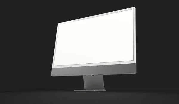 Ein Computermonitor Mit Kopierraum Auf Dem Weißen Bildschirm Isoliert Auf — Stockfoto