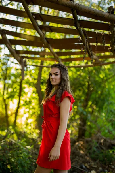 Een Ondiepe Focus Verticaal Shot Van Een Jonge Vrouw Staand — Stockfoto