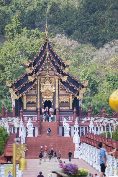 Chiang Mai Thailand December 2020 Híres Kham Luang Templom Royal — Stock Fotó