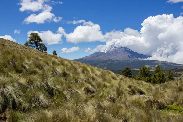 Una Toma Aérea Del Volcán Popocatepetl México — Foto de Stock