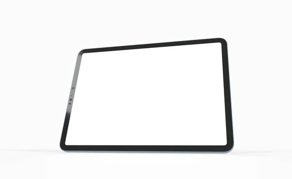 Een Tablet Met Kopieerruimte Wit Scherm Geïsoleerd Een Witte Achtergrond — Stockfoto