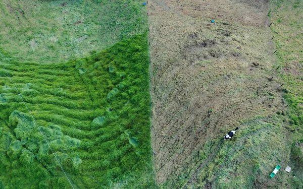 Entrerrios Kolumbien Juni 2021 Luftaufnahme Einer Landschaft Die Zur Hälfte — Stockfoto