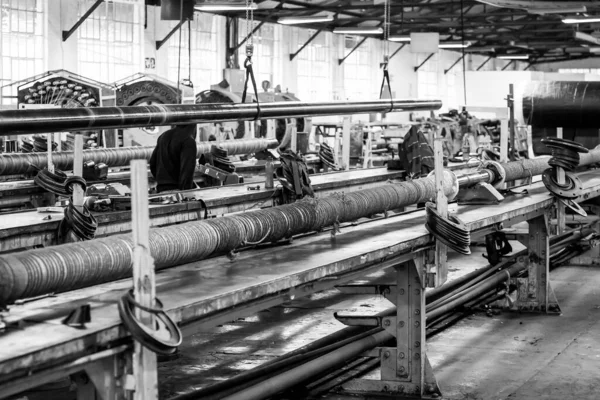 Johannesburg South Africa Jan 2021 Grayscale Grayscale Rubber Pipe Fabrication — стокове фото