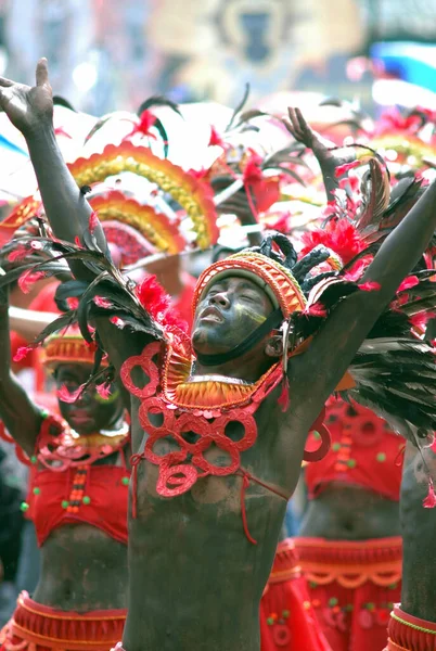 Bacolod Philippines Jan 2010 Traditional Dancers Colorful Festival Bacolod Philippines — Stock Photo, Image