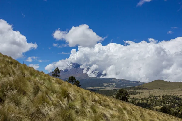 Vue Aérienne Volcan Popocatepetl Mexique — Photo