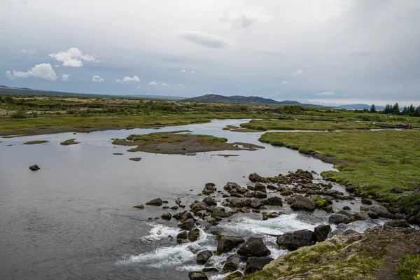 Ένα Όμορφο Τοπίο Στο Εθνικό Πάρκο Thingvellir Στην Ισλανδία — Φωτογραφία Αρχείου