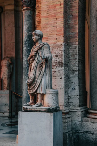 Primo Piano Una Statua Museo Vaticano — Foto Stock