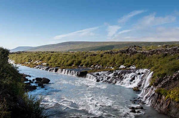 Barnafoss Vízesés Izlandon — Stock Fotó