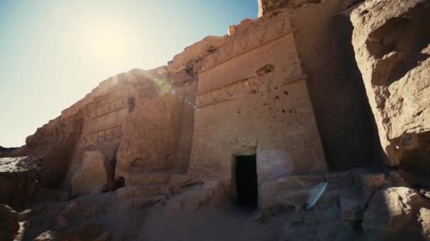古老的彼得拉城的废墟 — 图库视频影像