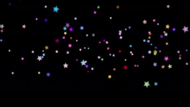 Estrellas Colores Que Mueven Sobre Fondo Textura Brillante — Vídeo de stock