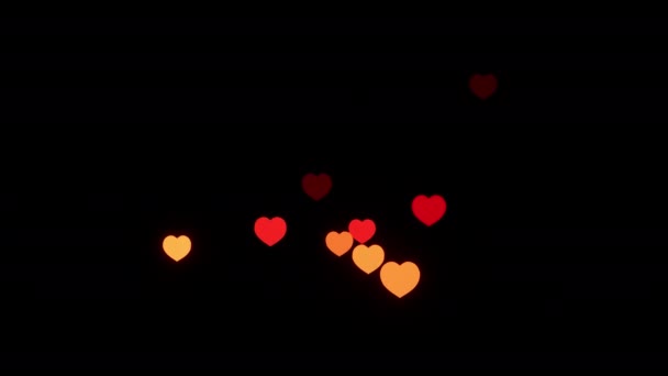 Cœurs Colorés Déplaçant Sur Fond Texture Éclatante — Video