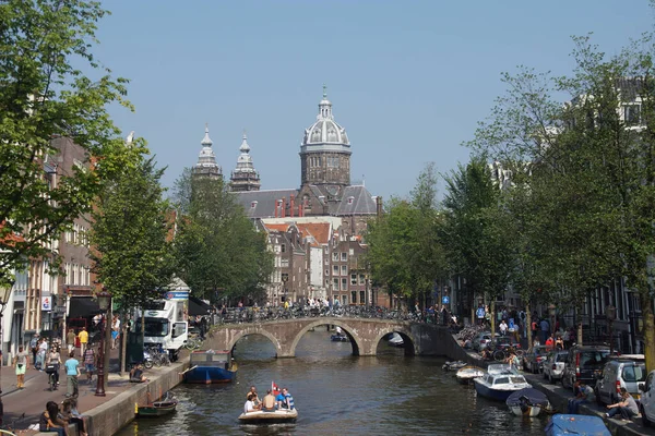 纽西兰Amst 2013年8月23日 荷兰阿姆斯特丹城市景观运河 Netherlands Amsterdam City View Ccity Scape Canals — 图库照片