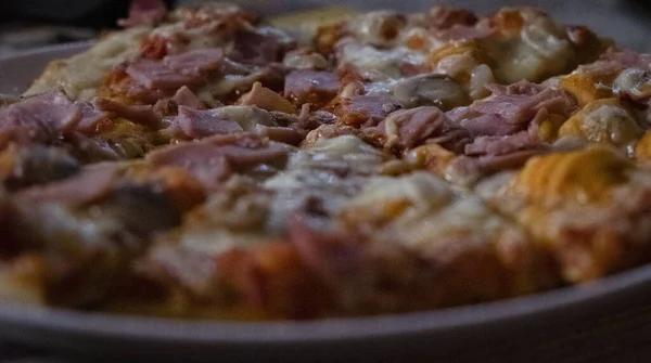 Fresh Hot Pizza Made Home — Stock Photo, Image