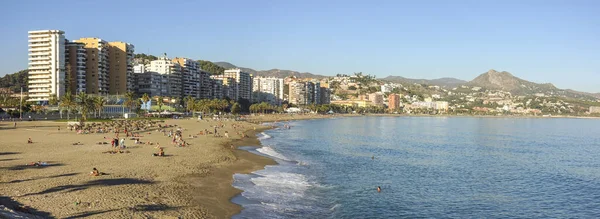 Malaga Španělsko Listopad 2017 Panoramatický Snímek Pláže Malagueta Costa Del — Stock fotografie