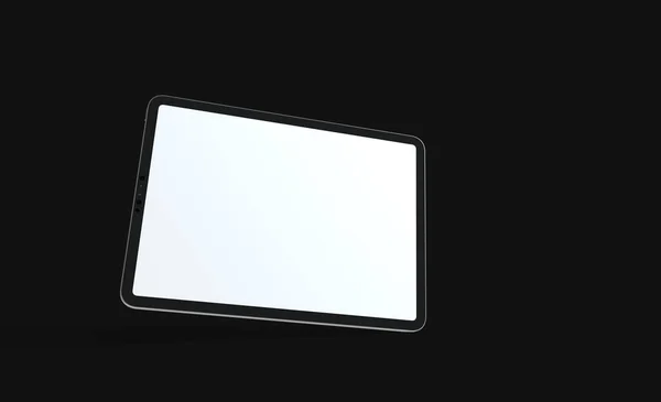 Una Tableta Con Espacio Copia Pantalla Blanca Aislada Sobre Fondo —  Fotos de Stock