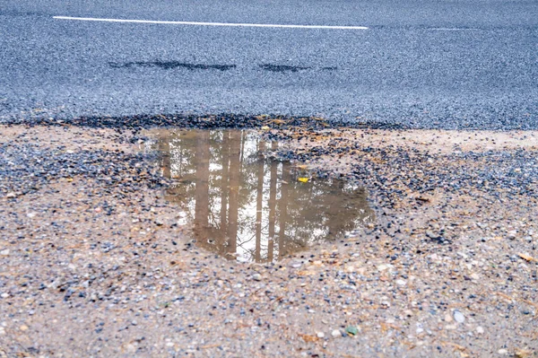 아스팔트 도로와 표면의 — 스톡 사진