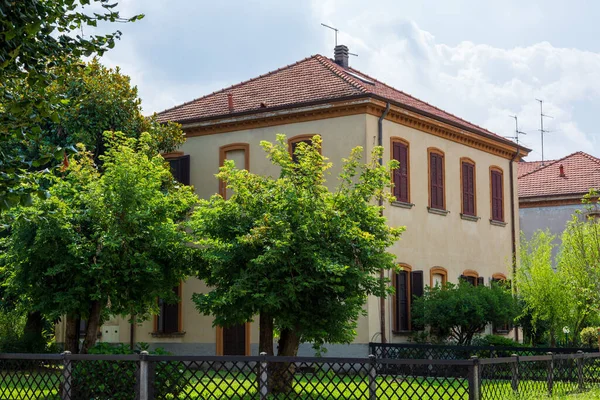 Een Prachtige Opname Van Residentiële Gebouwen Het Industriële Dorp Crespi — Stockfoto