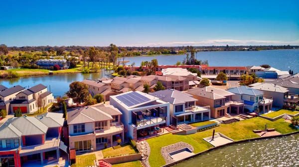 Mulwala Australia Sep 2019 High Angle Shot Resort Houses Lake — Stock Photo, Image