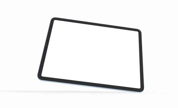 Een Tablet Met Kopieerruimte Wit Scherm Geïsoleerd Een Witte Achtergrond — Stockfoto