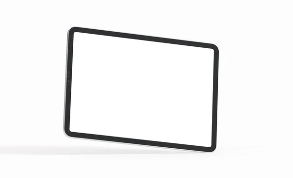 Ein Tablet Mit Kopierraum Auf Weißem Bildschirm Isoliert Auf Weißem — Stockfoto