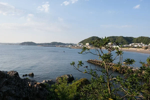 Hayama Japón 2021 Una Hermosa Vista Rocosa Costa Morito Japón —  Fotos de Stock