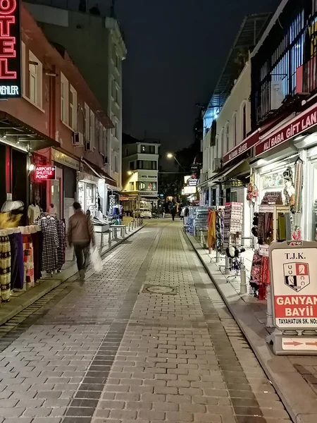 Istanbul Turquie Mars 2021 Vue Verticale Des Rues Éclairées Istanbul — Photo