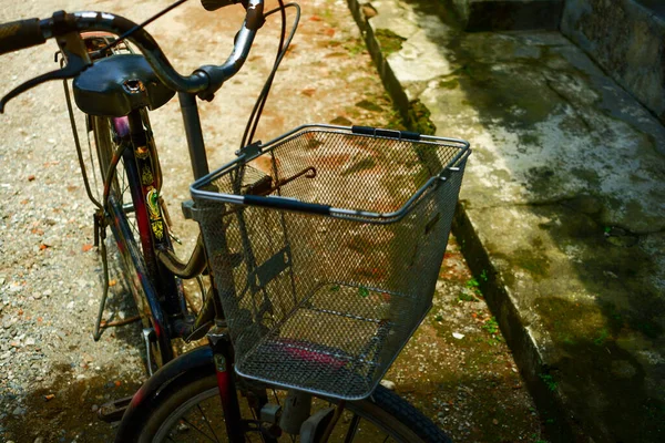 Gros Plan Une Vieille Bicyclette — Photo