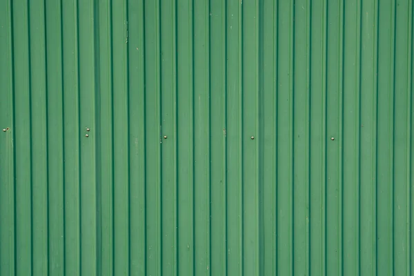 Uma Textura Pranchas Madeira Estreitas Pintadas Verde — Fotografia de Stock