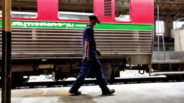 Estación Tren Ciudad — Vídeo de stock