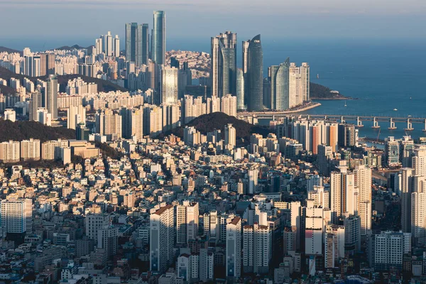 Stadsbild Staden Busan Vid Havet Sydkorea — Stockfoto