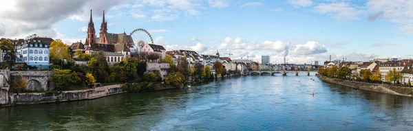 Panoráma Svájci Basel Épületekről — Stock Fotó