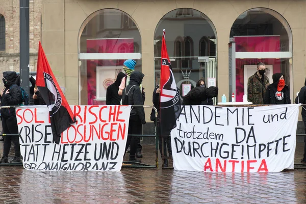 Trier Allemagne Juin 2020 Manifestations Trèves Contre Réglementation Covid Allemagne — Photo