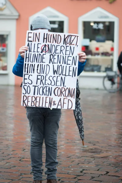 Trier Németország Június 2020 Tiltakozások Trier Ellen Covid Rendeletek Németország — Stock Fotó
