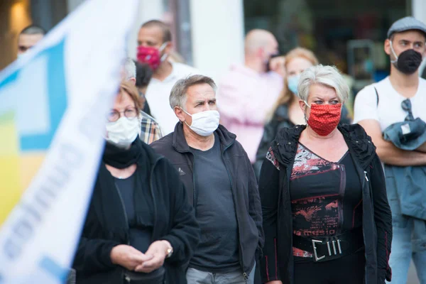 Трір Німеччина Червня 2020 Протест Проти Расизму Трірі Німеччина Піднебіння — стокове фото