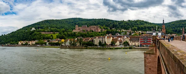 Castelo Heidelberg Ponte Velha Sobre Neckar — Fotografia de Stock