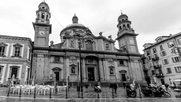 Milano Italië Okt 2020 Grijze Opname Van Sant Alessandro Kathedraal — Stockfoto