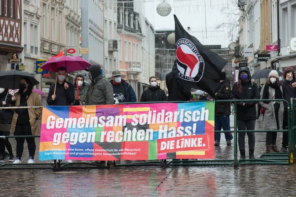 Trier Germania Giu 2020 Proteste Treviri Contro Regolamenti Covid Germania — Foto Stock