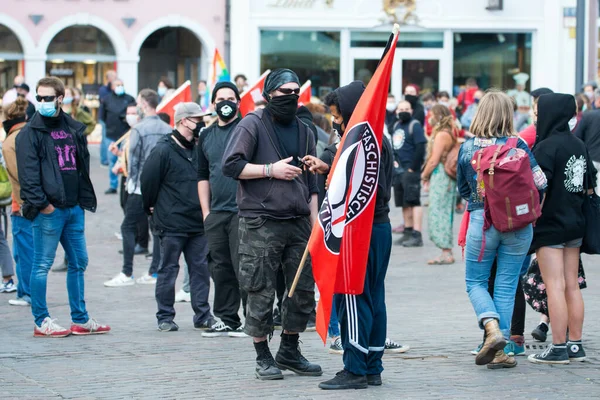 Trier Niemcy Czerwiec 2020 Protest Przeciwko Rasizmowi Trewirze Niemcy Podniebienie — Zdjęcie stockowe