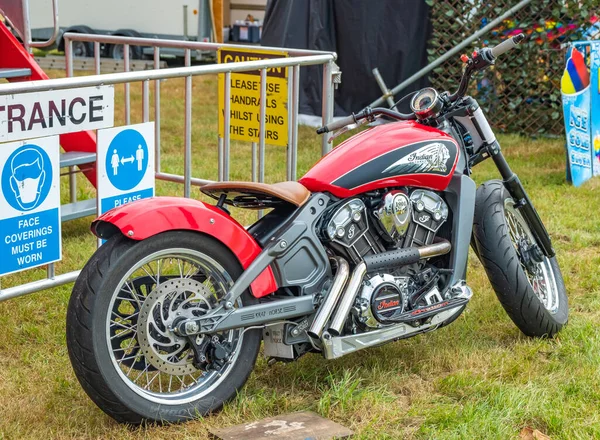 Ipswich Reino Unido 2021 Una Motocicleta India Clásica Usada Programa — Foto de Stock