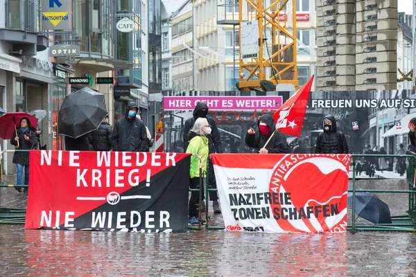 Trier Németország Június 2020 Tiltakozások Trier Ellen Covid Rendeletek Németország — Stock Fotó