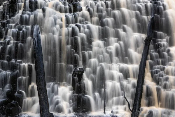 Dip Falls Cubic Basalt Rocks Mawhampa Tasmania Australia — стоковое фото