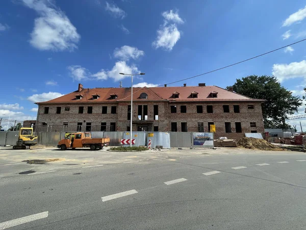 Olesno Polen August 2021 Der Hauptbahnhof Von Olesno Slaskie Während — Stockfoto