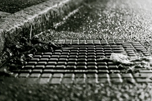 シュタイルマンスガタン ヨーテボリ スウェーデンで雨の後の通りの地面の閉鎖ショット — ストック写真