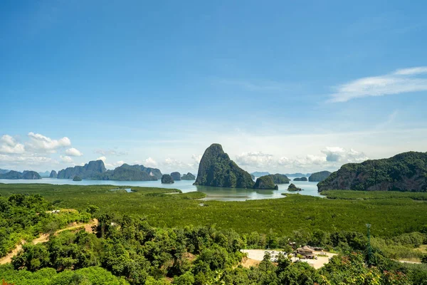 从泰国看Samed Nang Chee Phang Nga湾的美景 — 图库照片